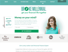 Tablet Screenshot of brokemillennial.com